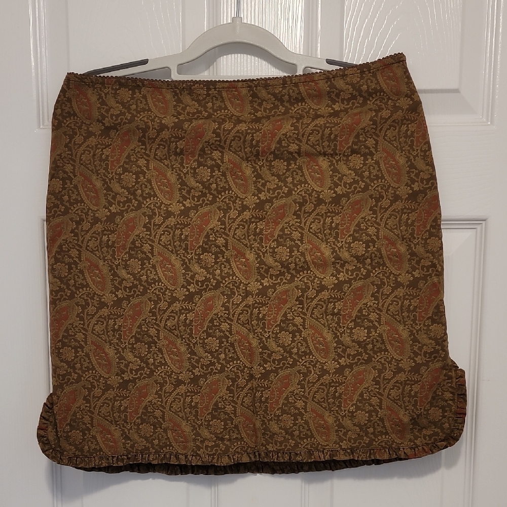 Ralph Lauren Brown Bubble Mini Skirt Casual NWOT